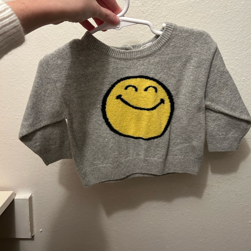 NWOT - Gap Boys Smiley World Collab Sweater (6-12m)